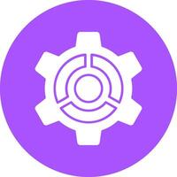 Settings Solid Circle Style Icon vector