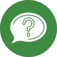 Question mark Solid Circle Style Icon vector