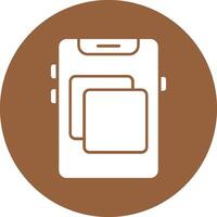 Screen mirroring Solid Circle Style Icon vector