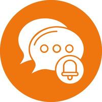 Silent mode Solid Circle Style Icon vector