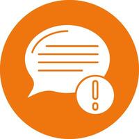 Warning Solid Circle Style Icon vector