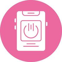 Running apps Solid Circle Style Icon vector