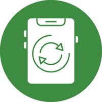 Sync Solid Circle Style Icon vector