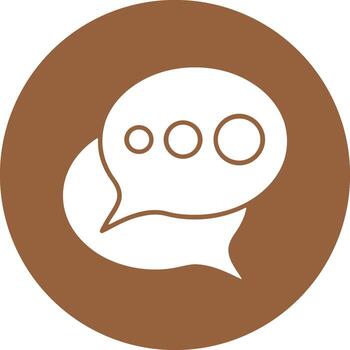 Speech bubble Solid Circle Style Icon vector