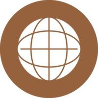 World Solid Circle Style Icon vector