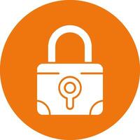 Lock Solid Circle Style Icon vector