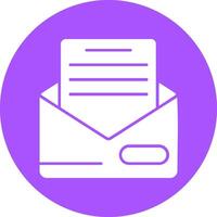 Mail Solid Circle Style Icon vector