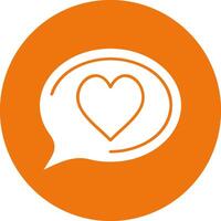 Heart Solid Circle Style Icon vector