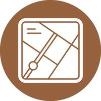 Map Solid Circle Style Icon vector