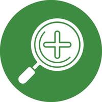 Zoom in Solid Circle Style Icon vector