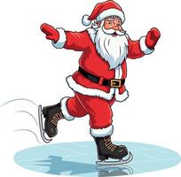 Jolly Ol' St. Nick on Ice vector