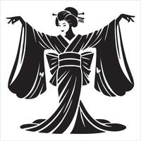 a black and white image of a woman with wings and butterflies. vector