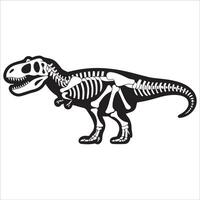 Fossilized Dinosaur Bones Illustration vector