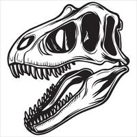 Prehistoric Skull with Strong Lines Design vector