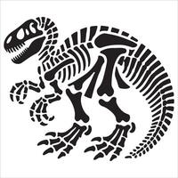 Prehistoric Skeleton Fossil Art Design vector