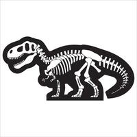 Dinosaur Skeleton Bold Fossil Design vector