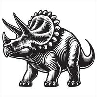 Bold Stegosaurus Outline with Thick Plates vector