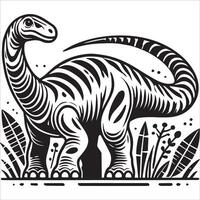 Clean and Minimal Dinosaur Artwork vector