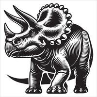 Silhouette of Stegosaurus with Heavy Spines vector