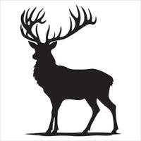 Dynamic Deer Leaping in Nature Design vector