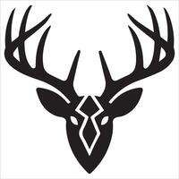 Ornamental Deer Antlers with Abstract Patterns vector