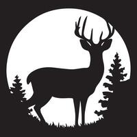 Deer with a Full Moon vector