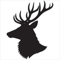 Abstract Minimalistic Deer Head Profile vector