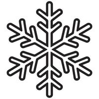 Modern Snowflake Outline Design vector