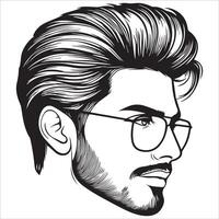 Minimalist Line Art Portraits of Men Style in Simplicity vector