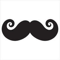 Simple Mustache Silhouette for Branding vector