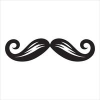 Minimalist Mustache Outline Illustration vector