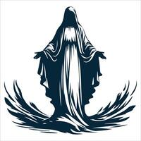 Virgin Mary with Open Arms Design vector