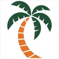 Minimal Palm Tree Design with Bold Colors vector
