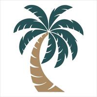 Artistic Palm Tree in Bold Outline vector