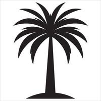 Unique Palm Tree with Colorful Trunk Design vector