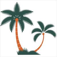 Geometric Palm Tree with Sharp Edges vector