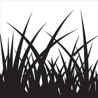 Tranquil Grass Silhouette for Scenic Views vector