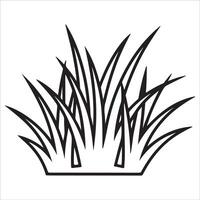 Silhouetted Grass Against the Horizon vector