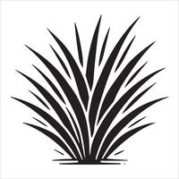 Simple Grass Stalks in Silhouette Form vector