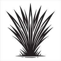 Graceful Grass Silhouette Lines vector