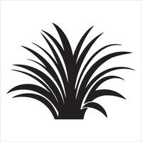 Tall Grass Silhouettes in Minimalist Design vector