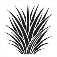 Grass Silhouette Lines in Abstract Style vector