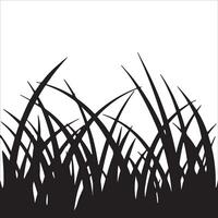 Abstract Grass Shapes in Silhouette Design vector