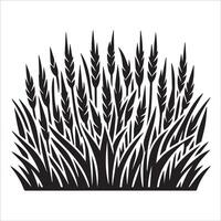 Soft Grass Silhouette for Tranquil Scenes vector