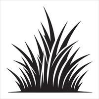 Tall Grass Silhouette in Minimal Style vector