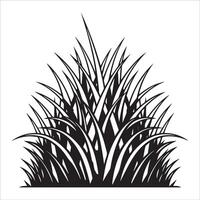 Delicate Grass Silhouettes in Nature Design vector
