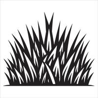 Artistic Grass Outline for Nature Themes vector