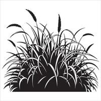 Elegant Grass Outline Illustration vector