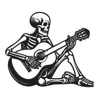 Calm Skeleton Chilling in Comfort vector