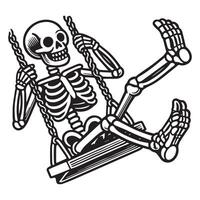 Peaceful Skeleton in Resting Position vector